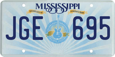 MS license plate JGE695