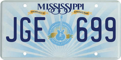 MS license plate JGE699