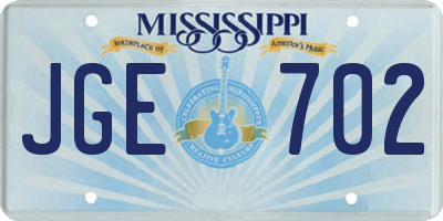 MS license plate JGE702