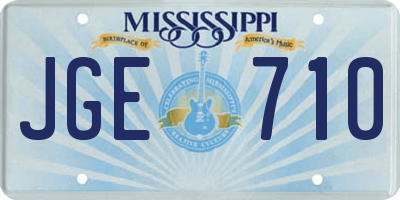MS license plate JGE710
