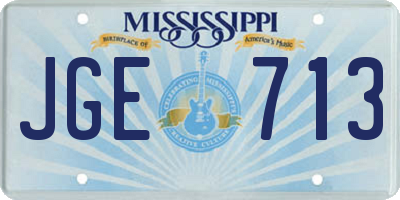 MS license plate JGE713