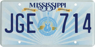MS license plate JGE714