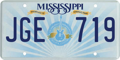 MS license plate JGE719