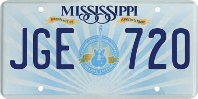 MS license plate JGE720