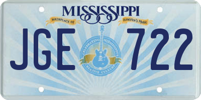 MS license plate JGE722