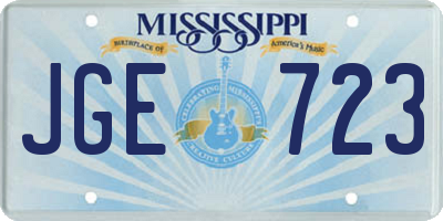 MS license plate JGE723