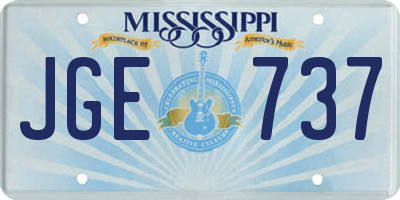 MS license plate JGE737