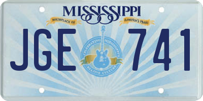 MS license plate JGE741