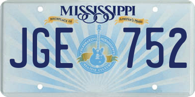 MS license plate JGE752