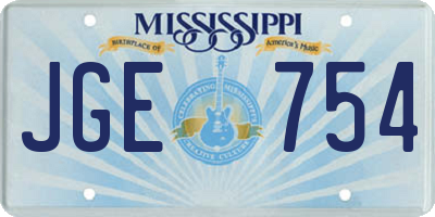 MS license plate JGE754