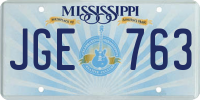 MS license plate JGE763