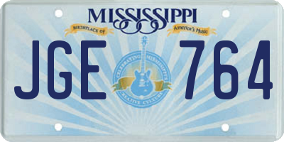 MS license plate JGE764