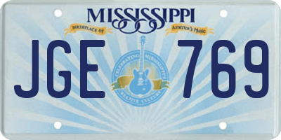 MS license plate JGE769