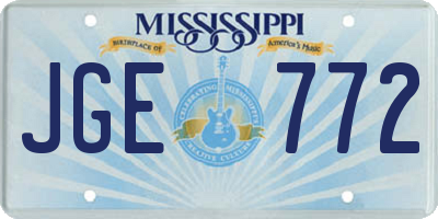 MS license plate JGE772