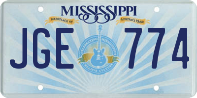 MS license plate JGE774