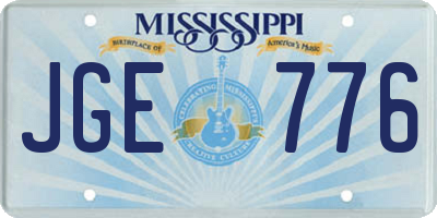 MS license plate JGE776