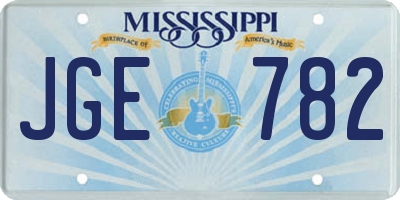 MS license plate JGE782