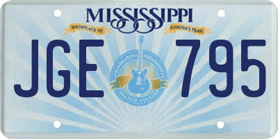 MS license plate JGE795