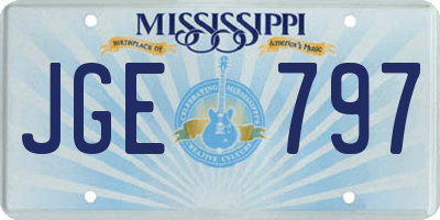 MS license plate JGE797