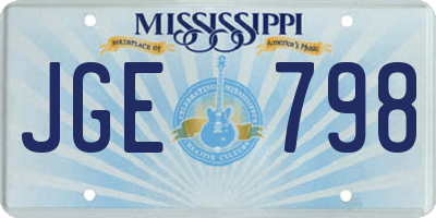 MS license plate JGE798