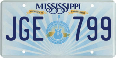 MS license plate JGE799