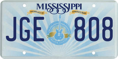 MS license plate JGE808