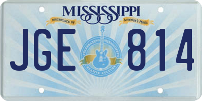 MS license plate JGE814
