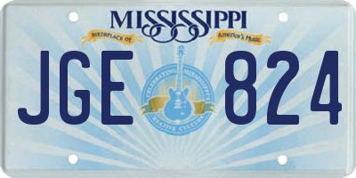 MS license plate JGE824