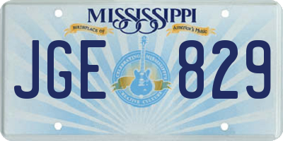 MS license plate JGE829