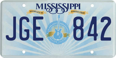 MS license plate JGE842