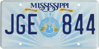 MS license plate JGE844