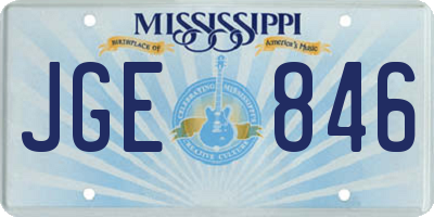MS license plate JGE846