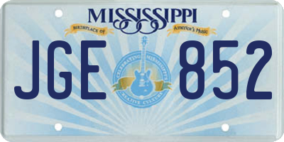 MS license plate JGE852