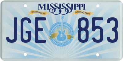 MS license plate JGE853