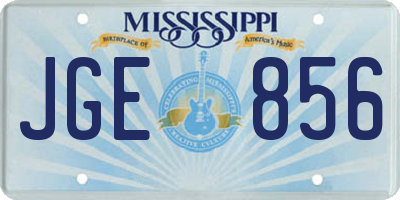 MS license plate JGE856