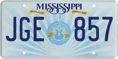MS license plate JGE857