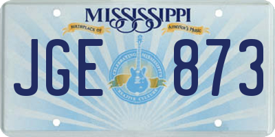 MS license plate JGE873