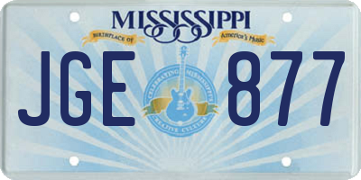 MS license plate JGE877