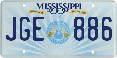 MS license plate JGE886