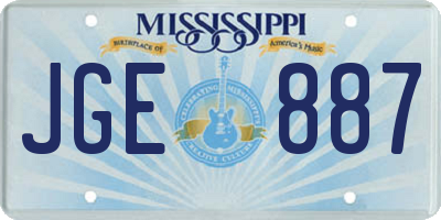 MS license plate JGE887