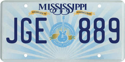MS license plate JGE889