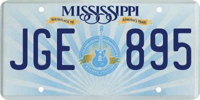 MS license plate JGE895
