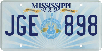 MS license plate JGE898