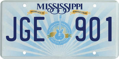 MS license plate JGE901
