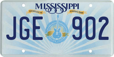 MS license plate JGE902