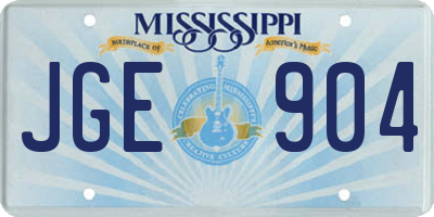 MS license plate JGE904