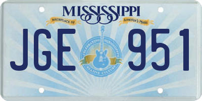 MS license plate JGE951