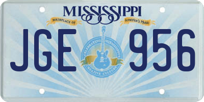 MS license plate JGE956