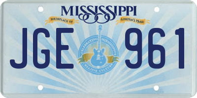MS license plate JGE961