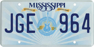 MS license plate JGE964